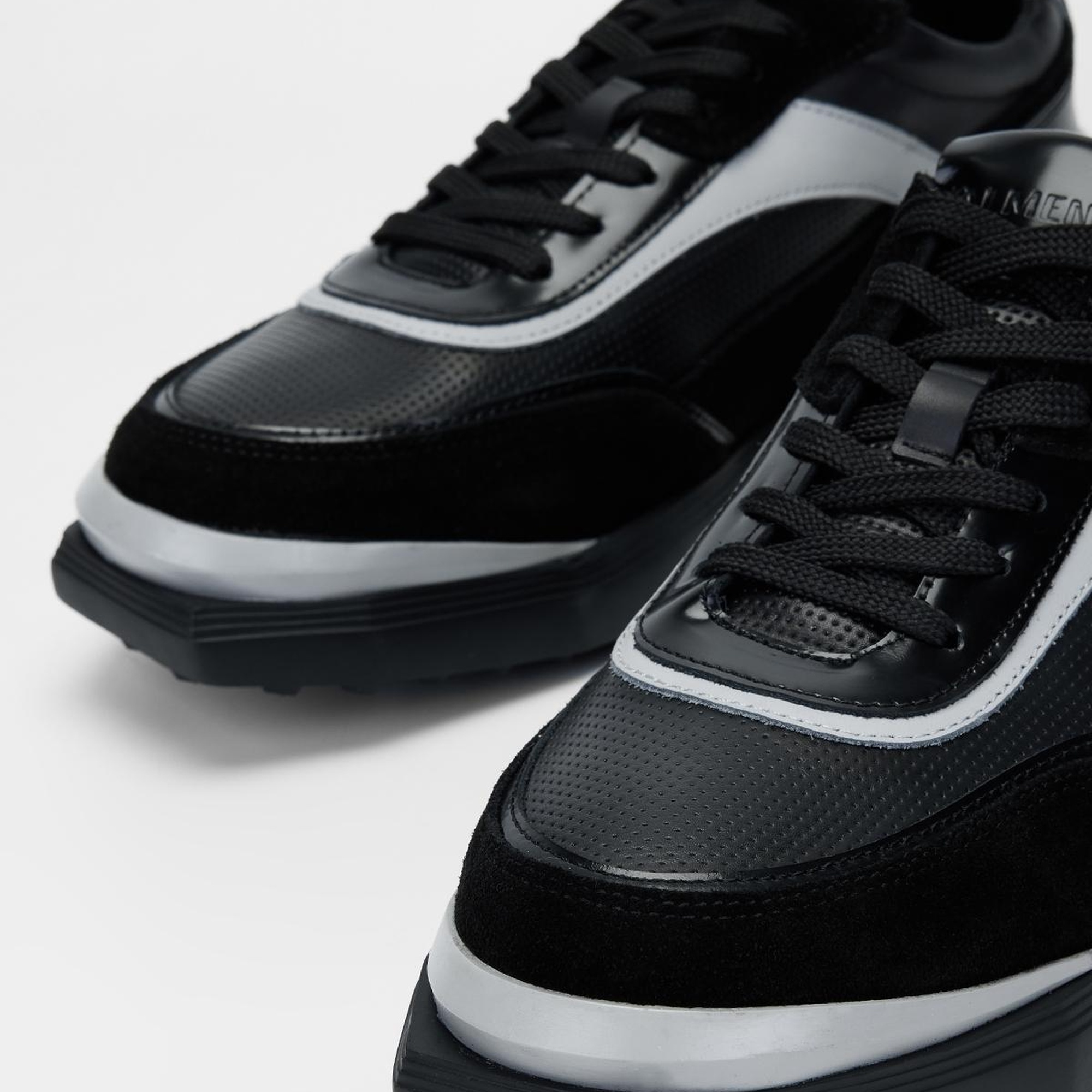 Valmenti Erkek Siyah\Gri Hakiki Deri Sneakers & Spor Ayakkabı