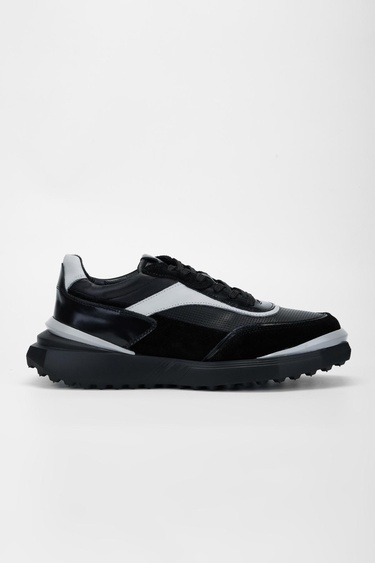  Valmenti Erkek Siyah\Gri Hakiki Deri Sneakers & Spor Ayakkabı