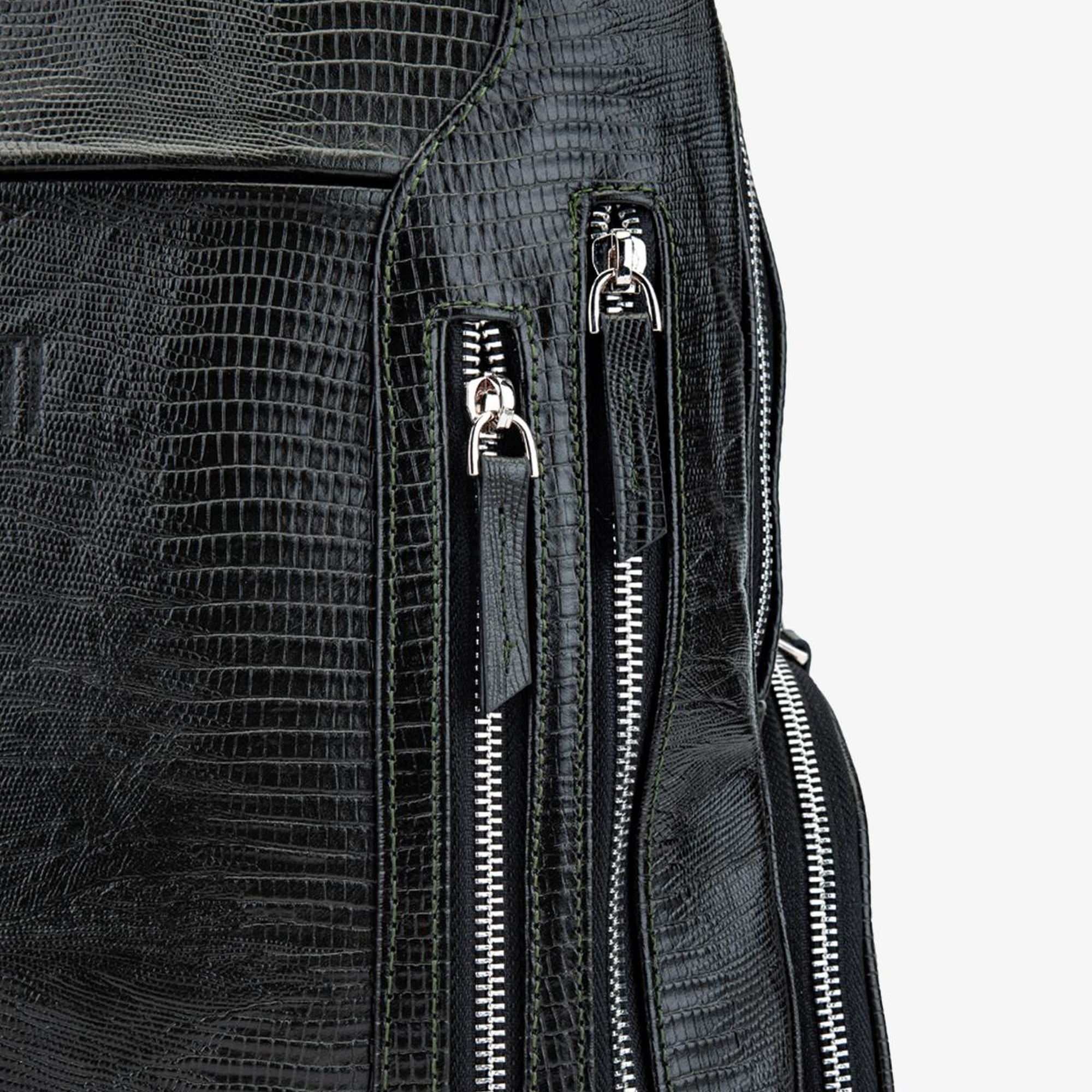 Valmenti Aron Erkek Yeşil Lzr Hakiki Deri Sırt Çantası