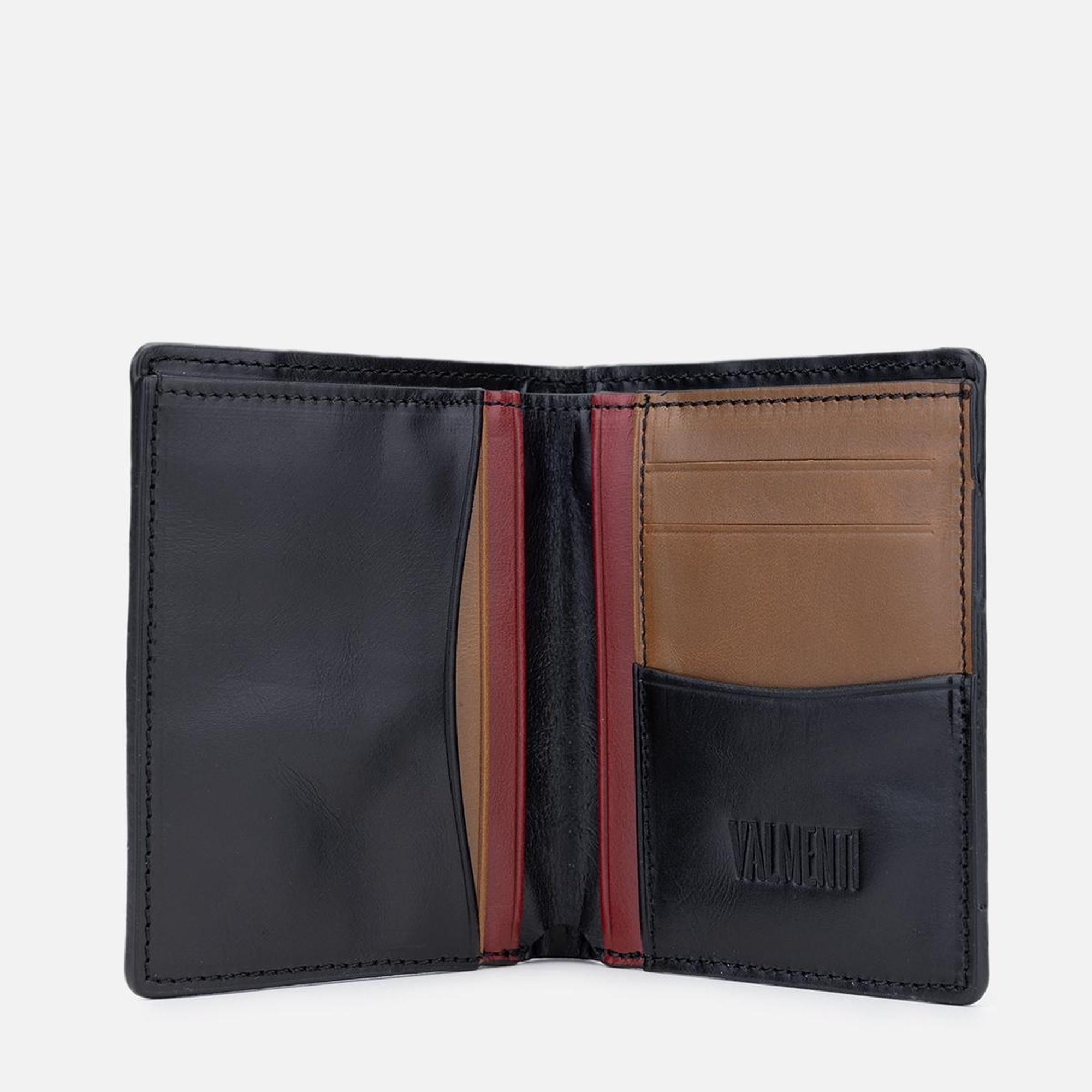 Valmenti Ezda Erkek Siyah Hakiki Deri Cuzdan,Kartlık,Anahtarlık