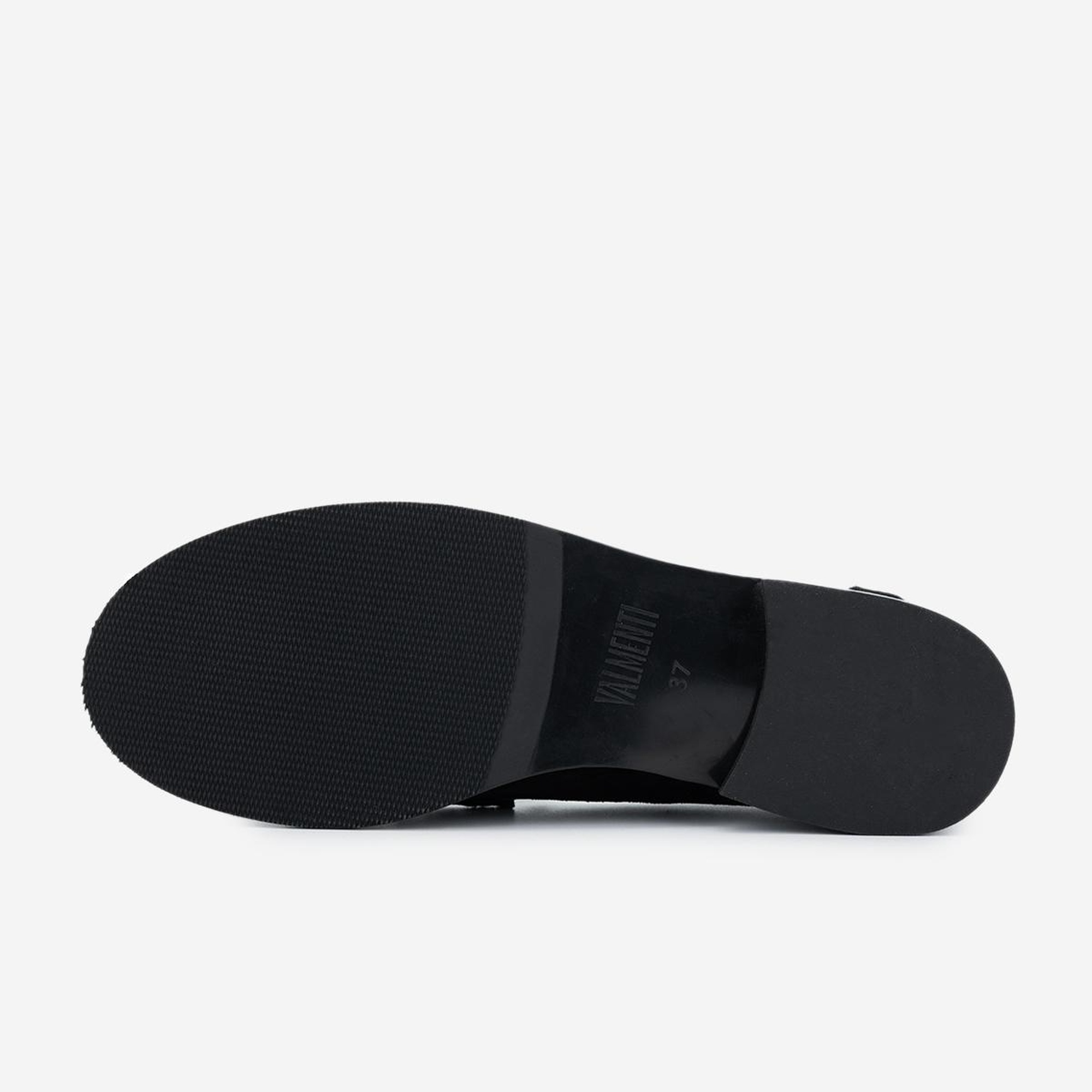 Valmenti Kadın Hakiki Deri Siyah Süet Loafer Ayakkabı