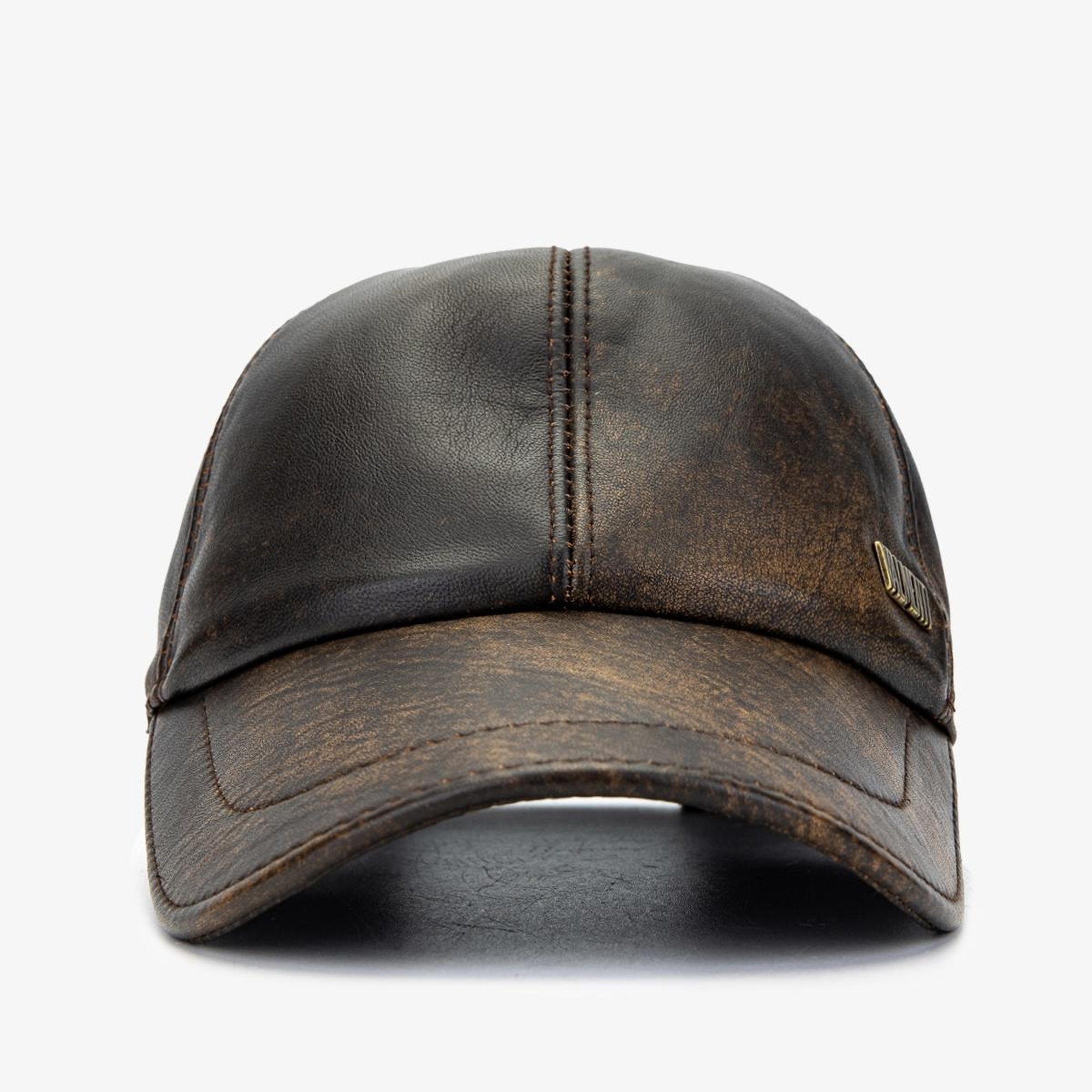 Valmenti Erkek Hakiki Deri Kahverengi Şapka