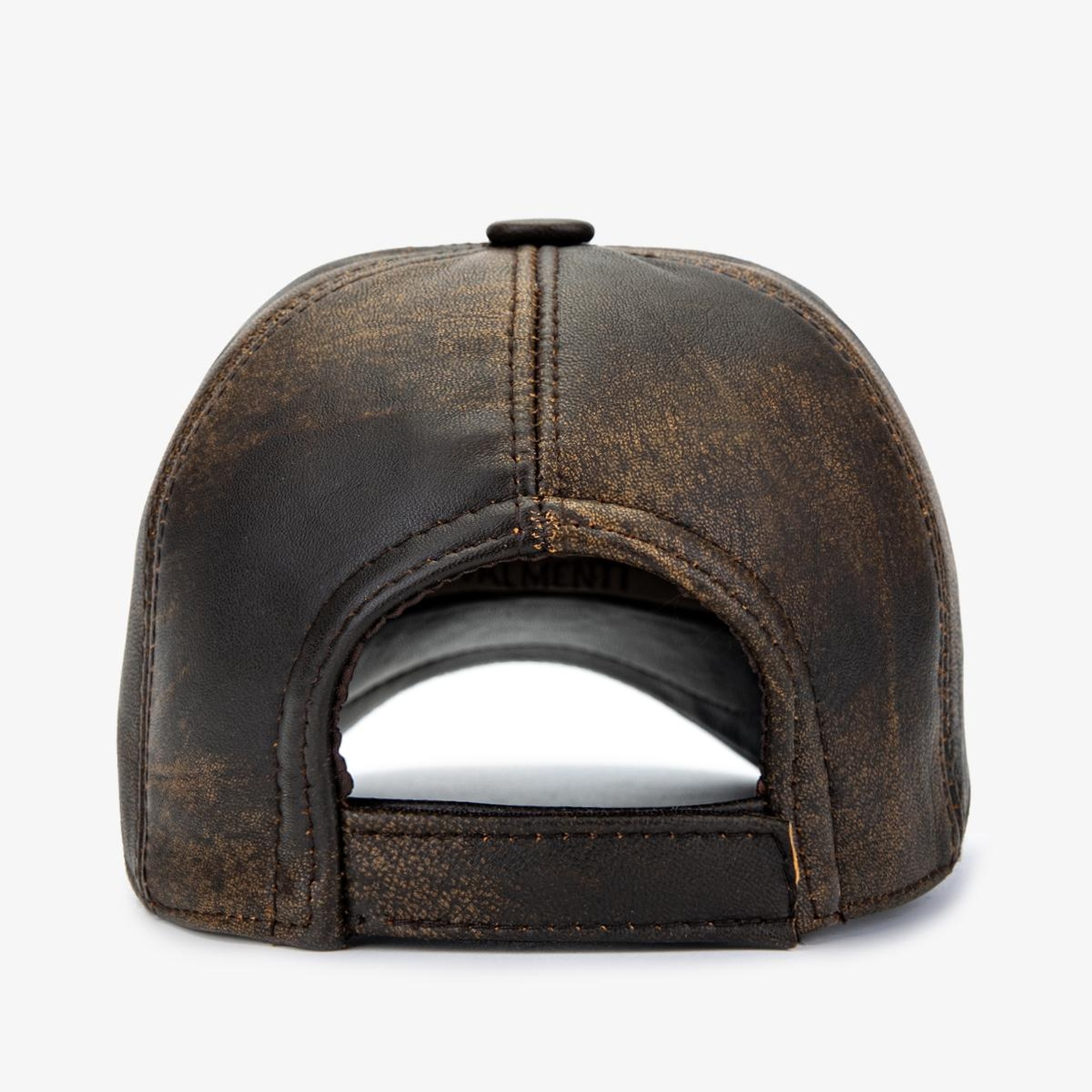 Valmenti Erkek Hakiki Deri Kahverengi Şapka