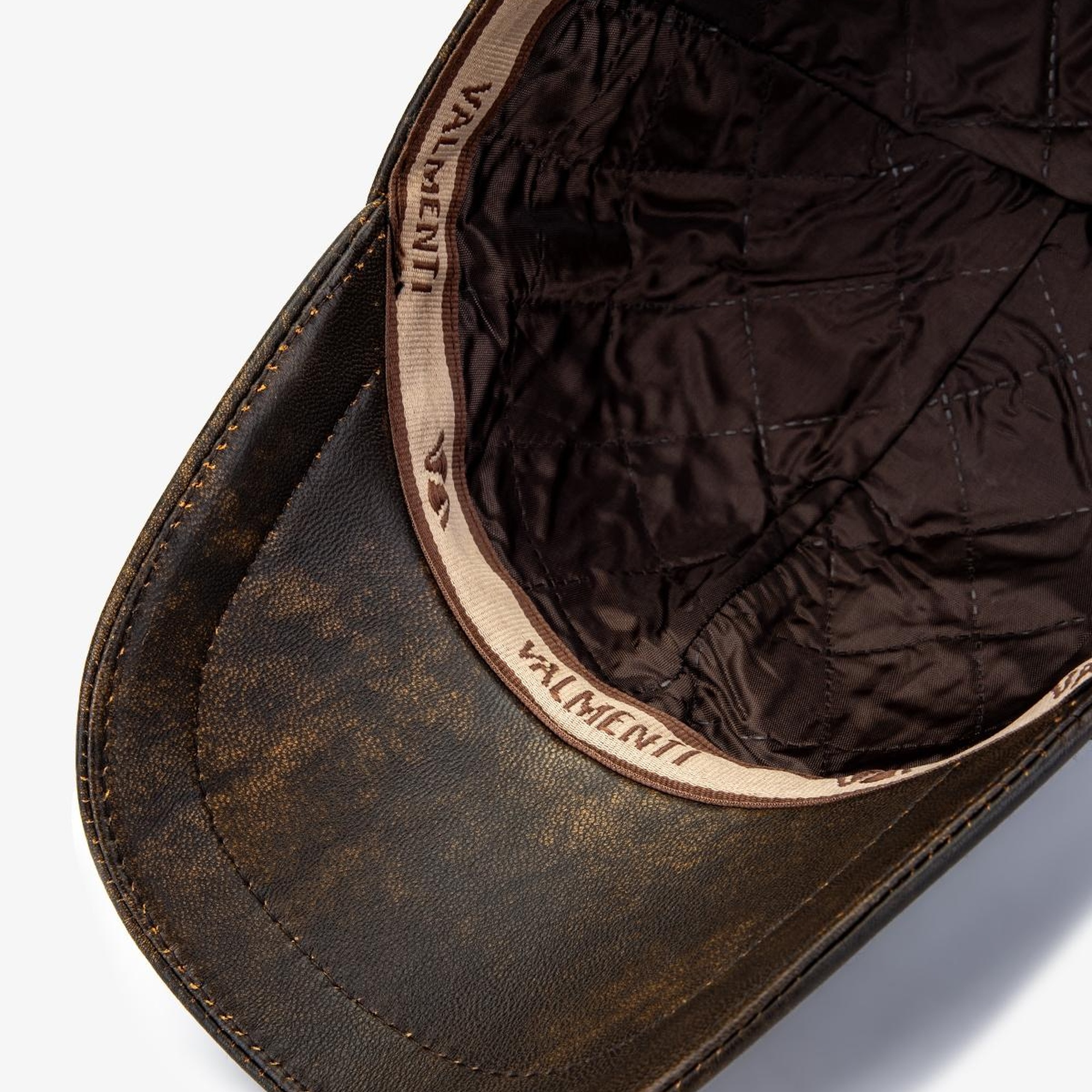 Valmenti Erkek Hakiki Deri Kahverengi Şapka