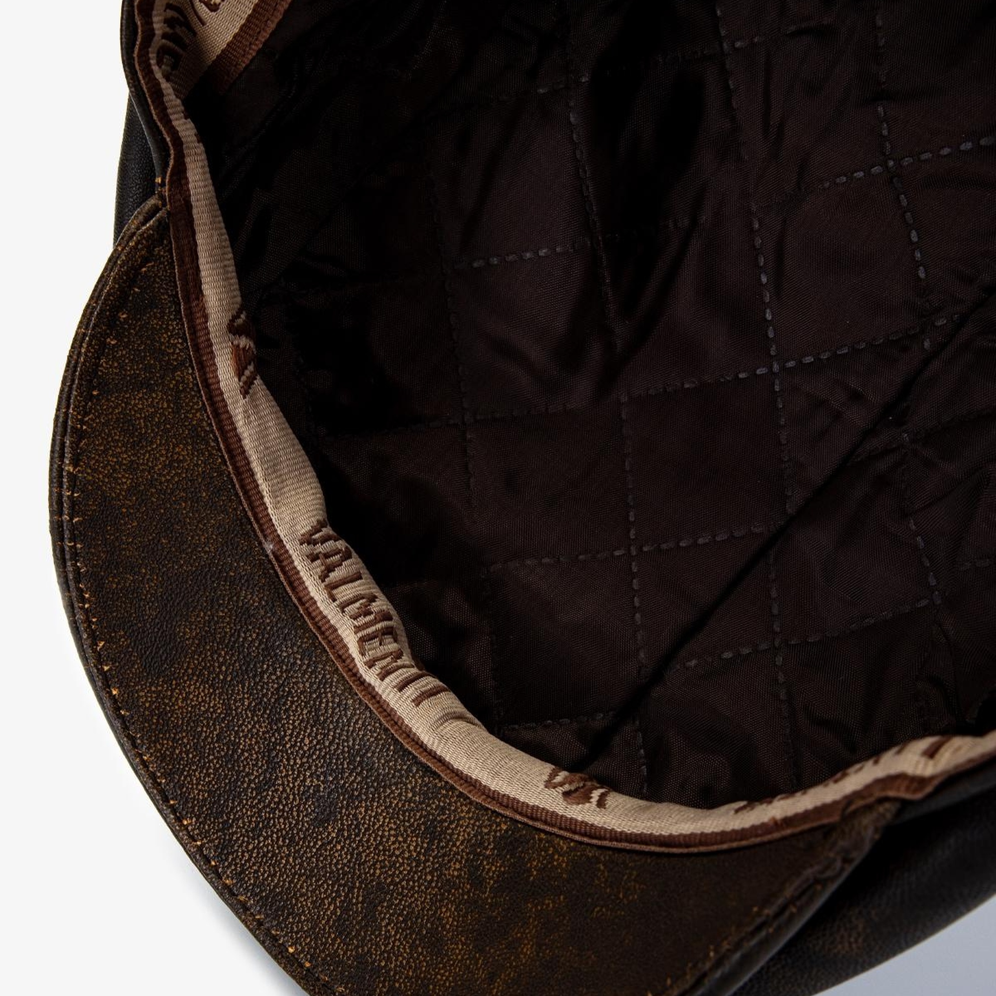 Valmenti Erkek Hakiki Deri Kahverengi Şapka