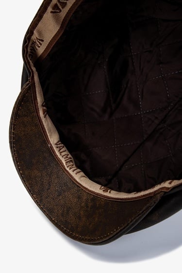  Valmenti Erkek Hakiki Deri Kahverengi Şapka