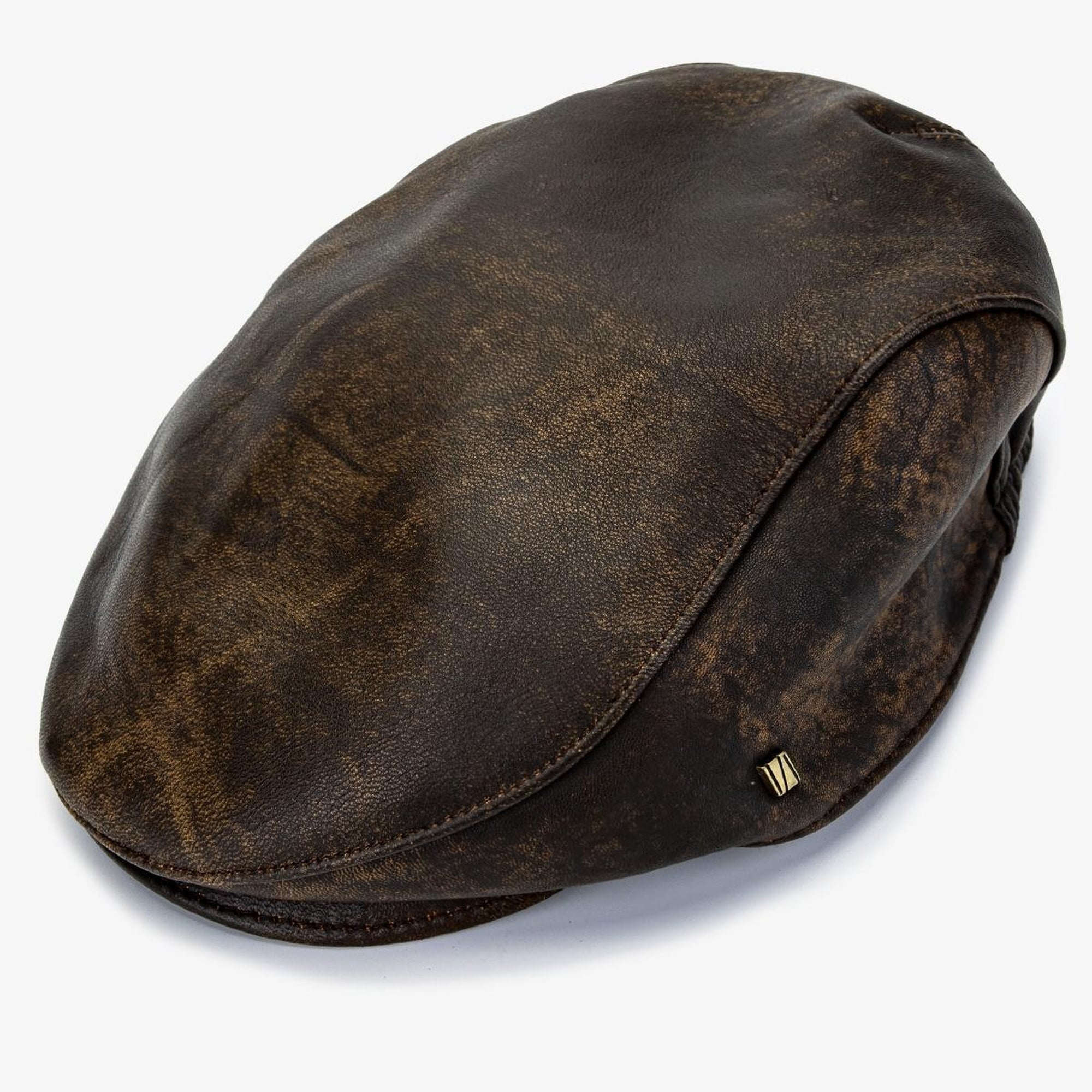 Valmenti Erkek Hakiki Deri Kahverengi Şapka
