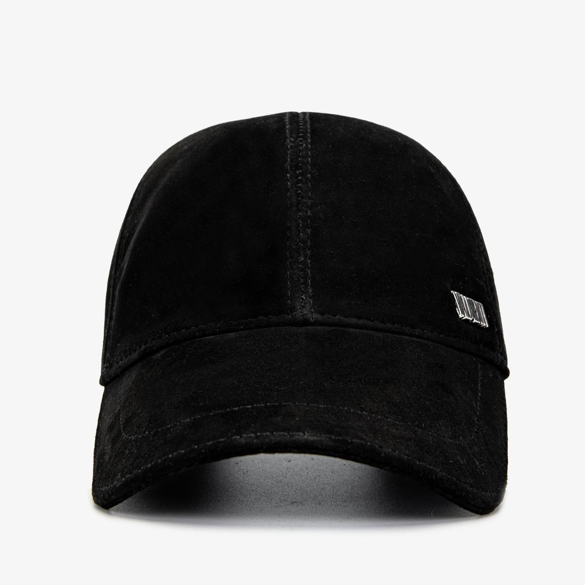 Valmenti Erkek Hakiki Deri Siyah Süet Beyzbol Şapka