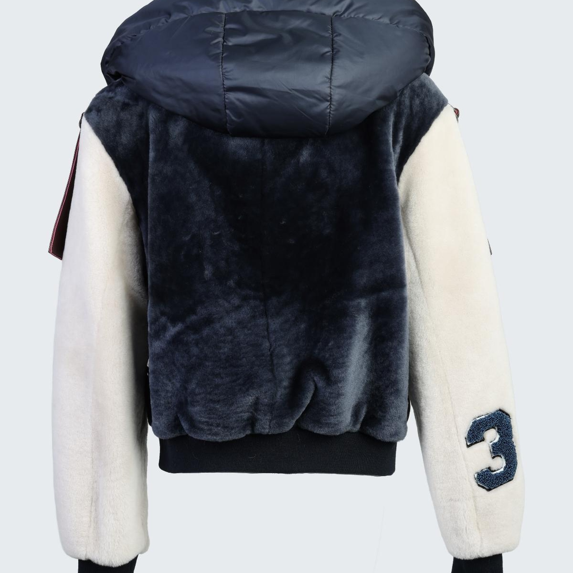 Valmenti Kadın Lacivert Deri/Kürk Mont