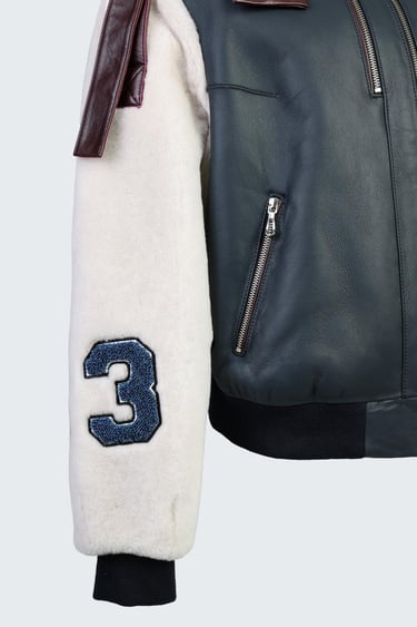  Valmenti Kadın Lacivert Deri/Kürk Mont