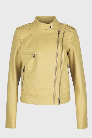  Valmenti Kadın Hakiki Deri Sarı Mont