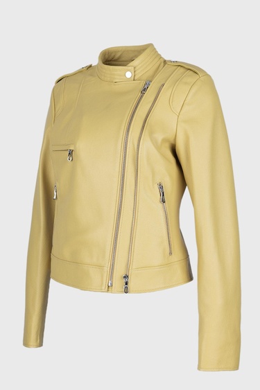  Valmenti Kadın Hakiki Deri Sarı Mont