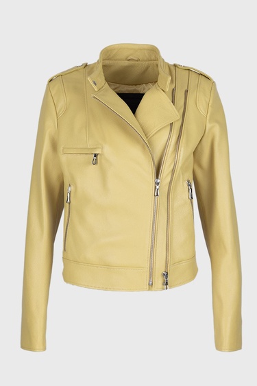  Valmenti Kadın Hakiki Deri Sarı Mont