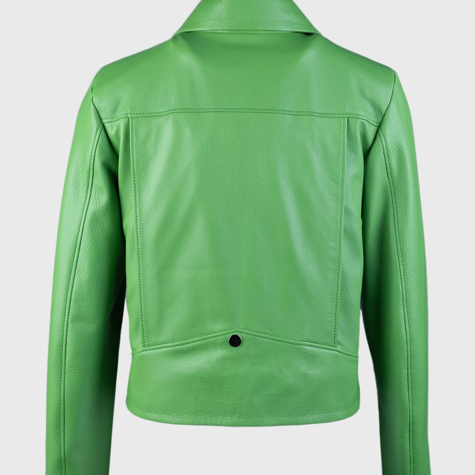 Valmenti Kadın Yeşil Hakiki Deri Deri Mont