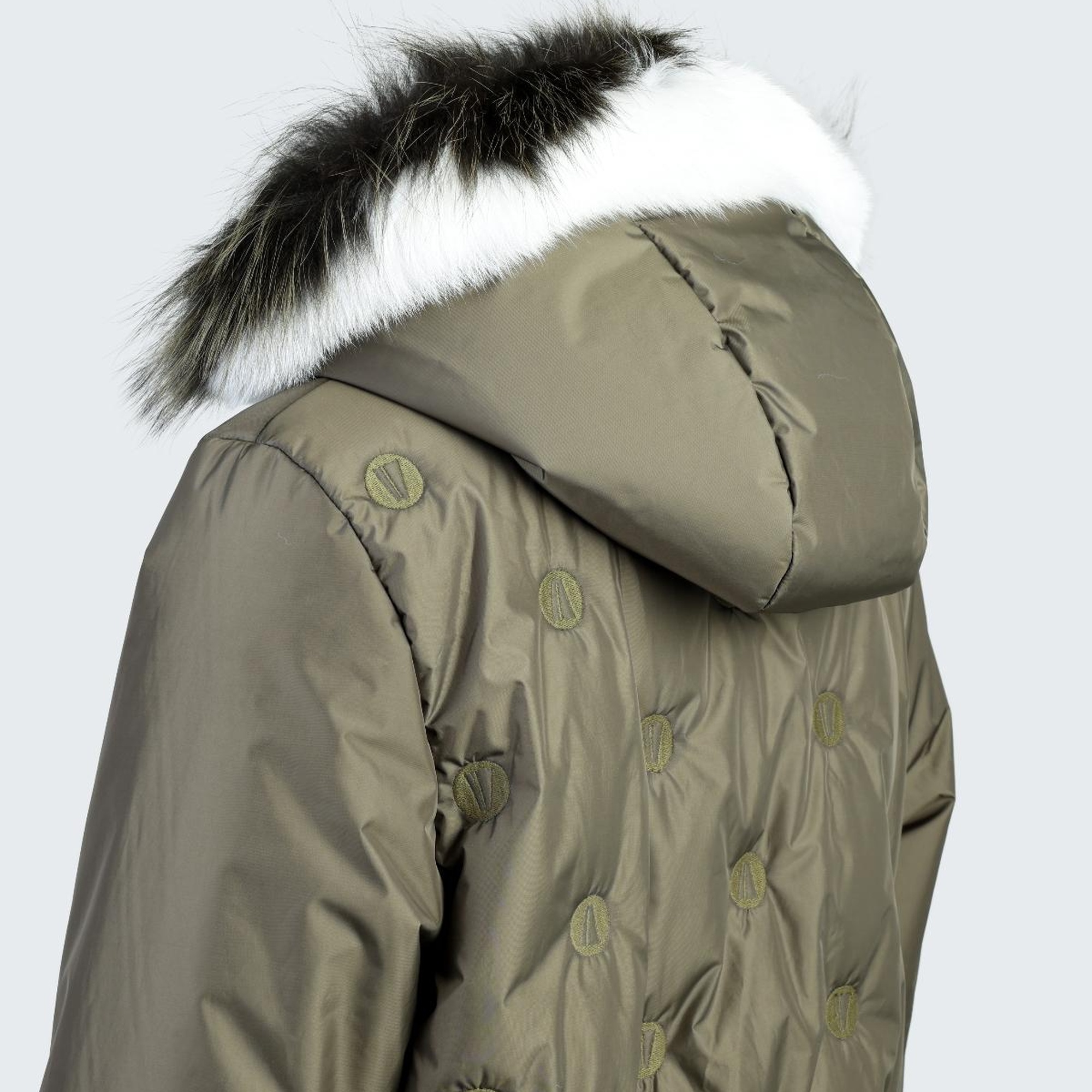 Valmenti Kadın Haki KURK/DERI/KUMAS Mont