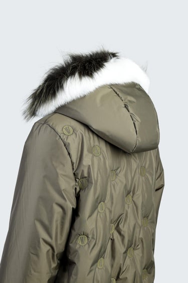  Valmenti Kadın Haki KURK/DERI/KUMAS Mont