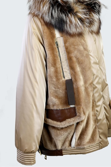  Valmenti Kadın Camel KURK/DERI/KUMAS Mont