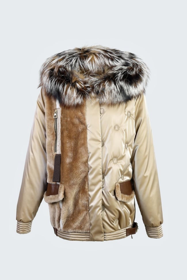  Valmenti Kadın Camel KURK/DERI/KUMAS Mont