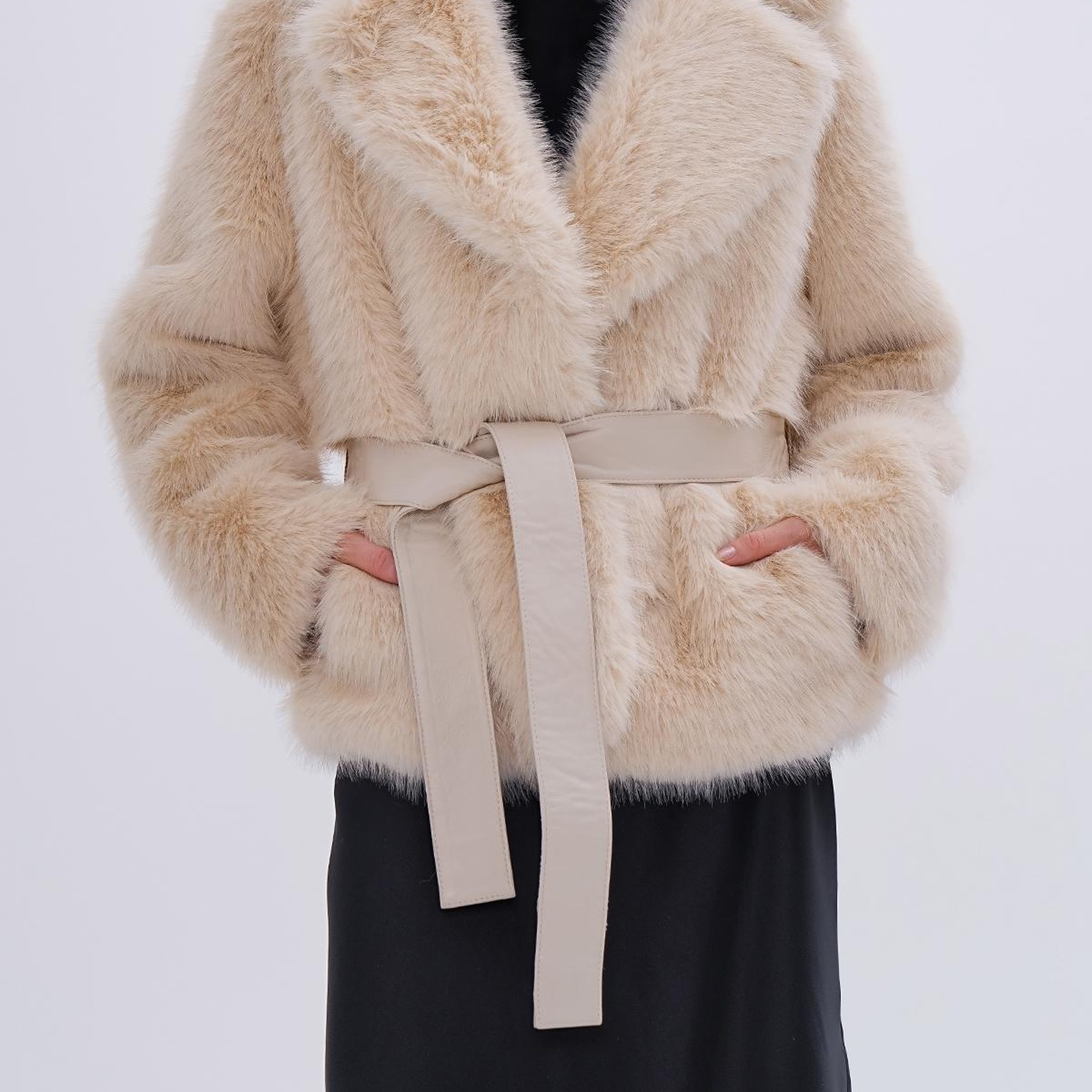 Valmenti Kadın Tekstil Bej Mont