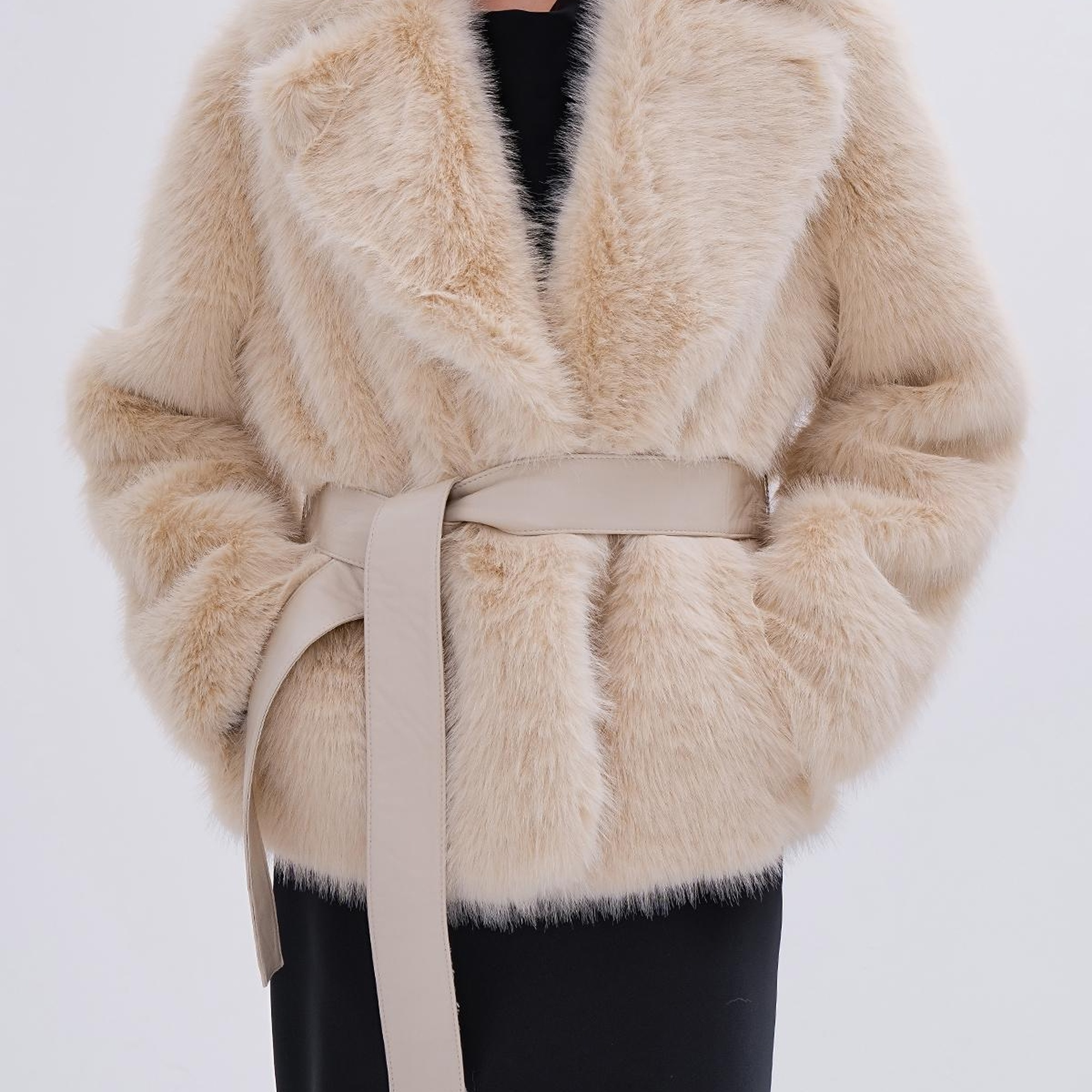 Valmenti Kadın Tekstil Bej Mont