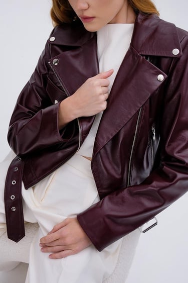  Valmenti Kadın Hakiki Deri Bordo Mont