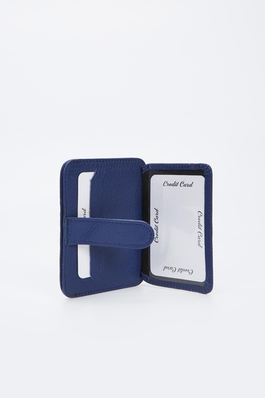  Valmenti Enrico Erkek Saks Mavi Hakiki Deri Cuzdan,Kartlık,Anahtarlık