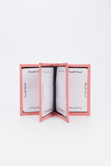  Valmenti Erkek Pembe Hakiki Deri Cuzdan,Kartlık,Anahtarlık