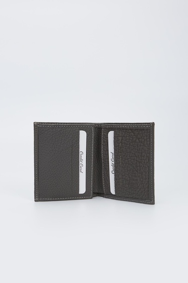  Valmenti Erkek Gri Hakiki Deri Cuzdan,Kartlık,Anahtarlık