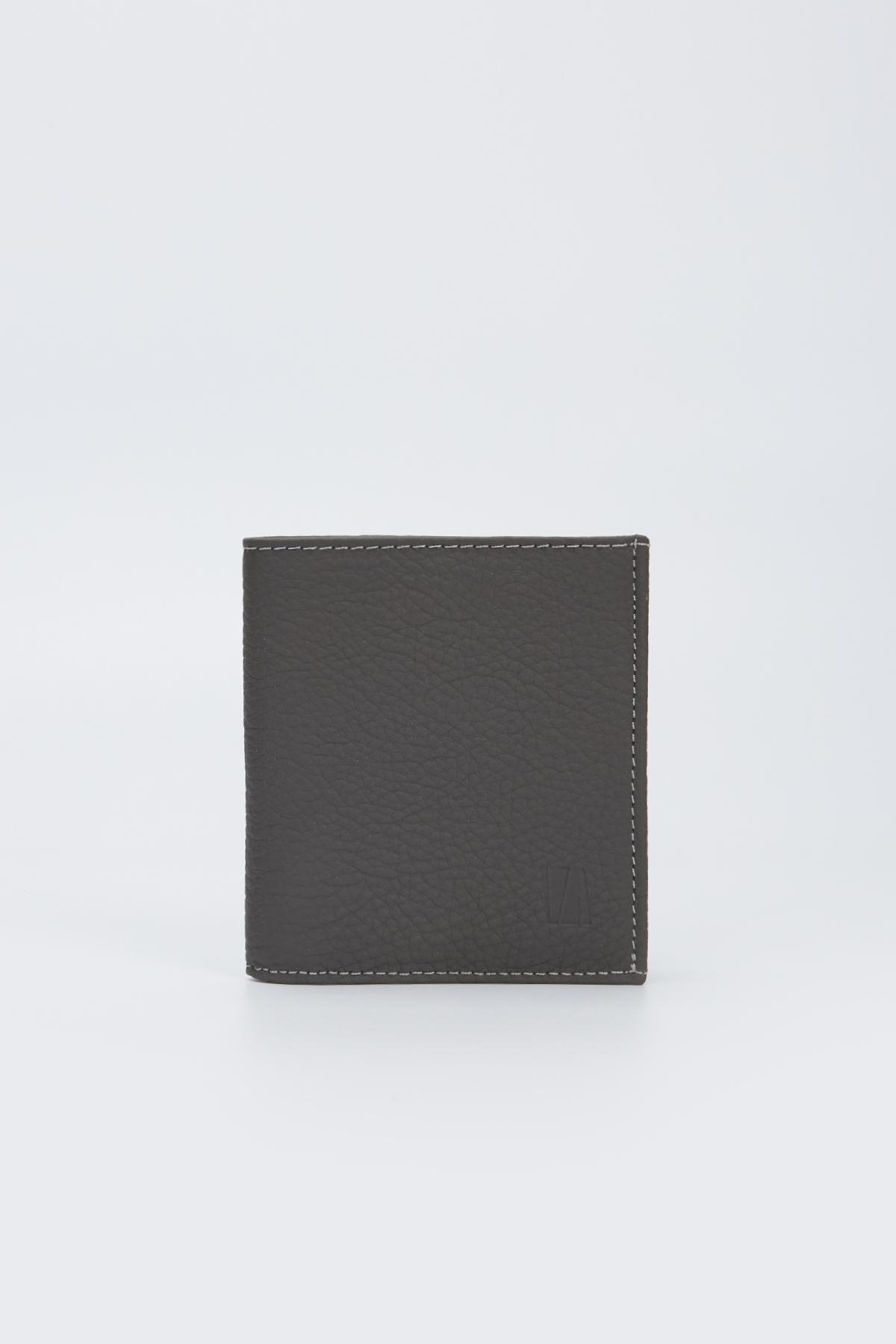  Valmenti Erkek Gri Hakiki Deri Cuzdan,Kartlık,Anahtarlık