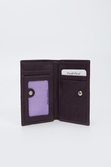  Valmenti Erkek Mor Hakiki Deri Cuzdan,Kartlık,Anahtarlık