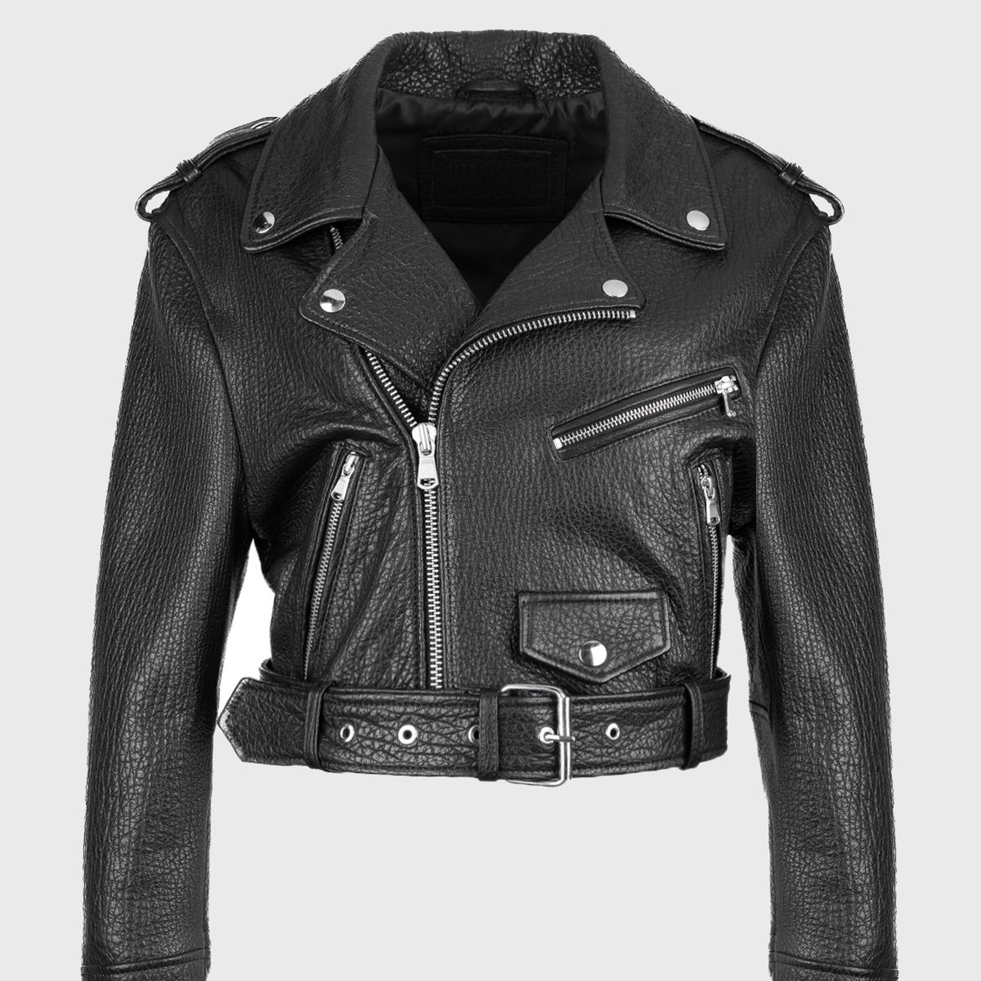 Valmenti Kadın Siyah Hakiki Deri Deri Mont