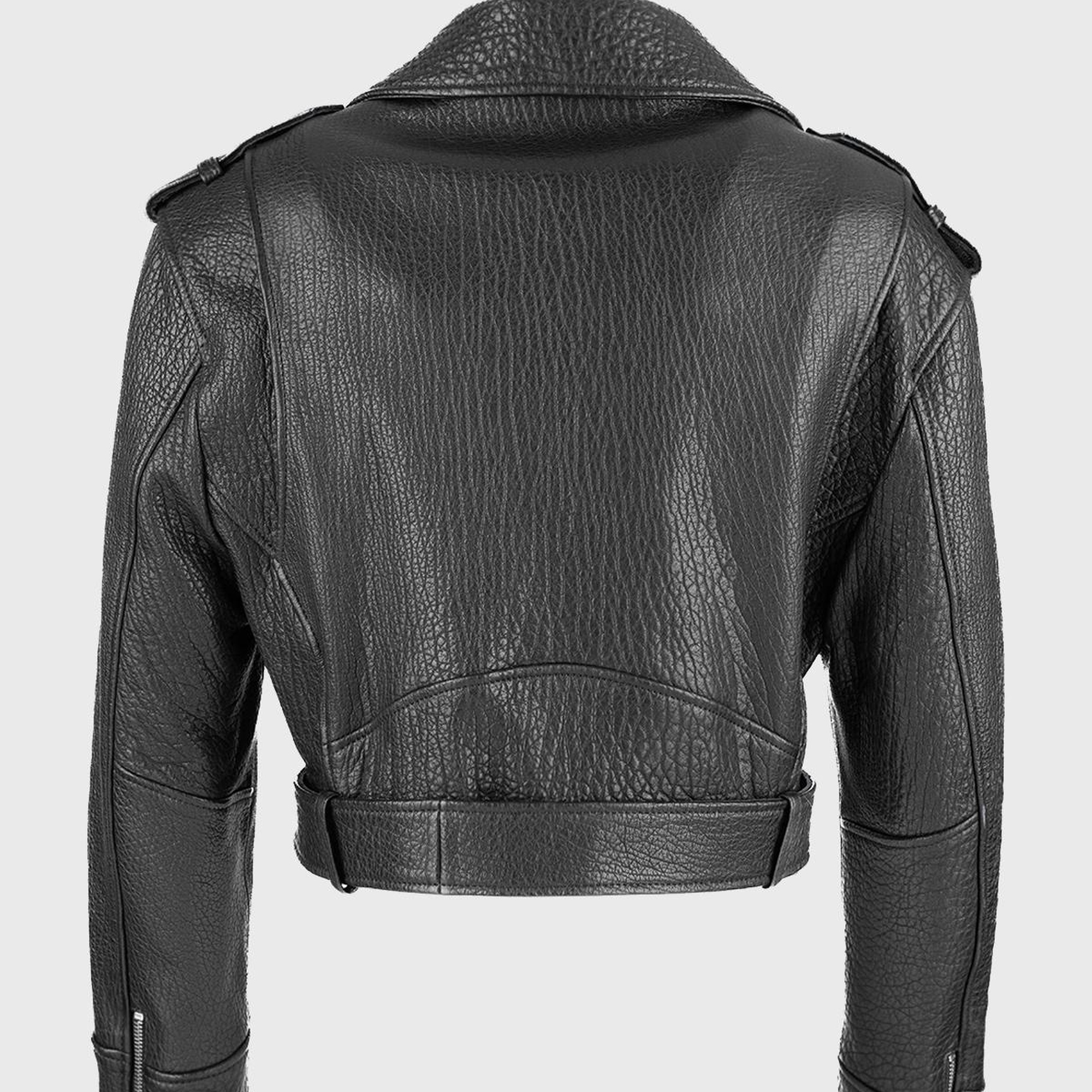 Valmenti Kadın Siyah Hakiki Deri Deri Mont