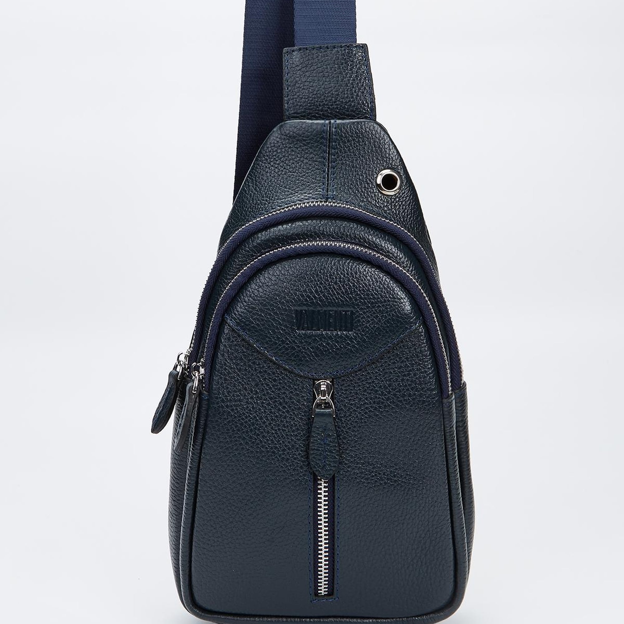 Valmenti Unisex Lacivert Hakiki Deri GÜNLÜK Çanta