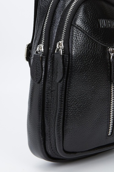  Valmenti Unisex Siyah Hakiki Deri GÜNLÜK Çanta