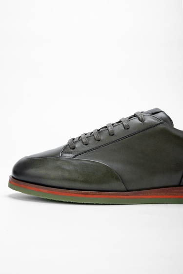  Valmenti Erkek Haki Hakiki Deri Casual Ayakkabı