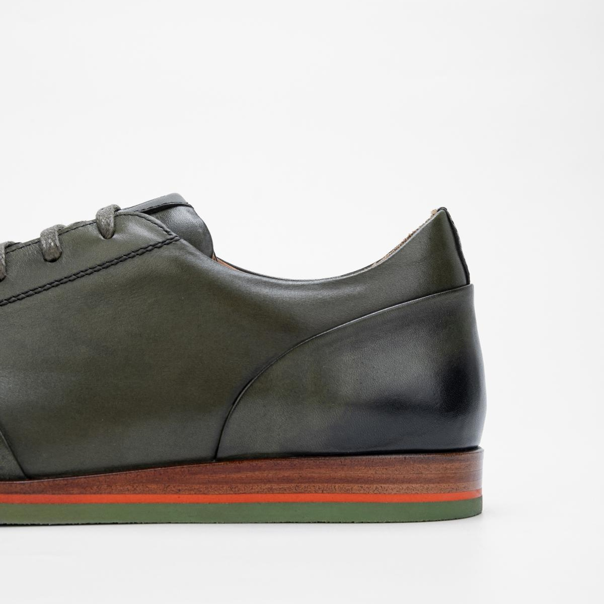 Valmenti Erkek Haki Hakiki Deri Casual Ayakkabı