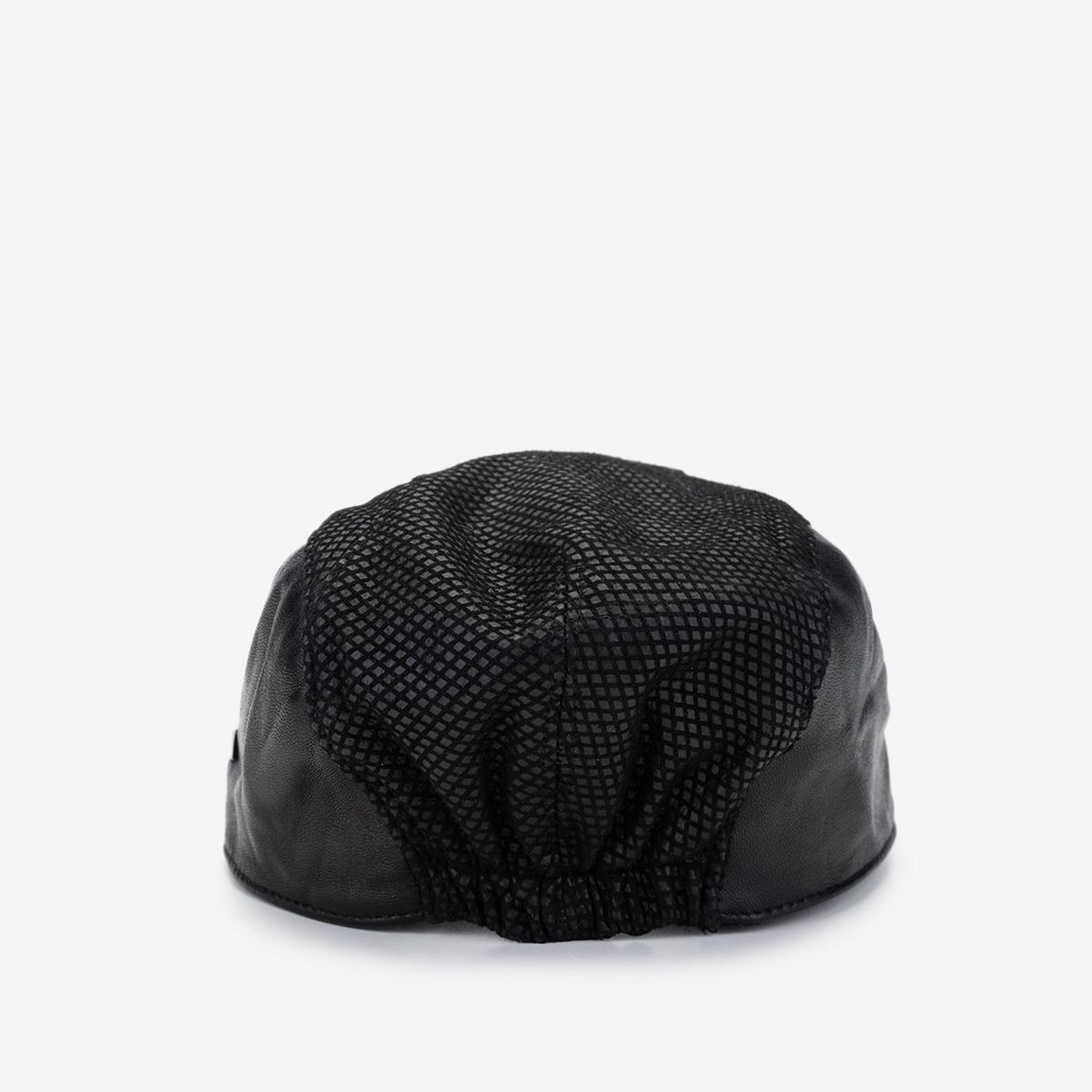 Valmenti Erkek Hakiki Deri Siyah London Şapka