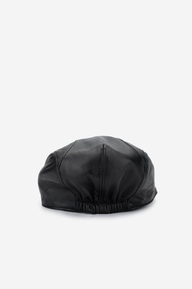 Valmenti Erkek Hakiki Deri Siyah Deri London Şapka