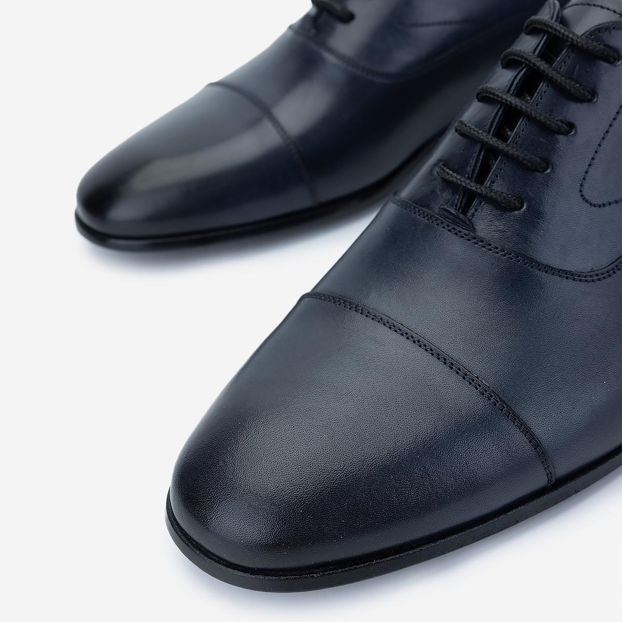 Valmenti Erkek Hakiki Deri Lacivert Klasik Ayakkabı