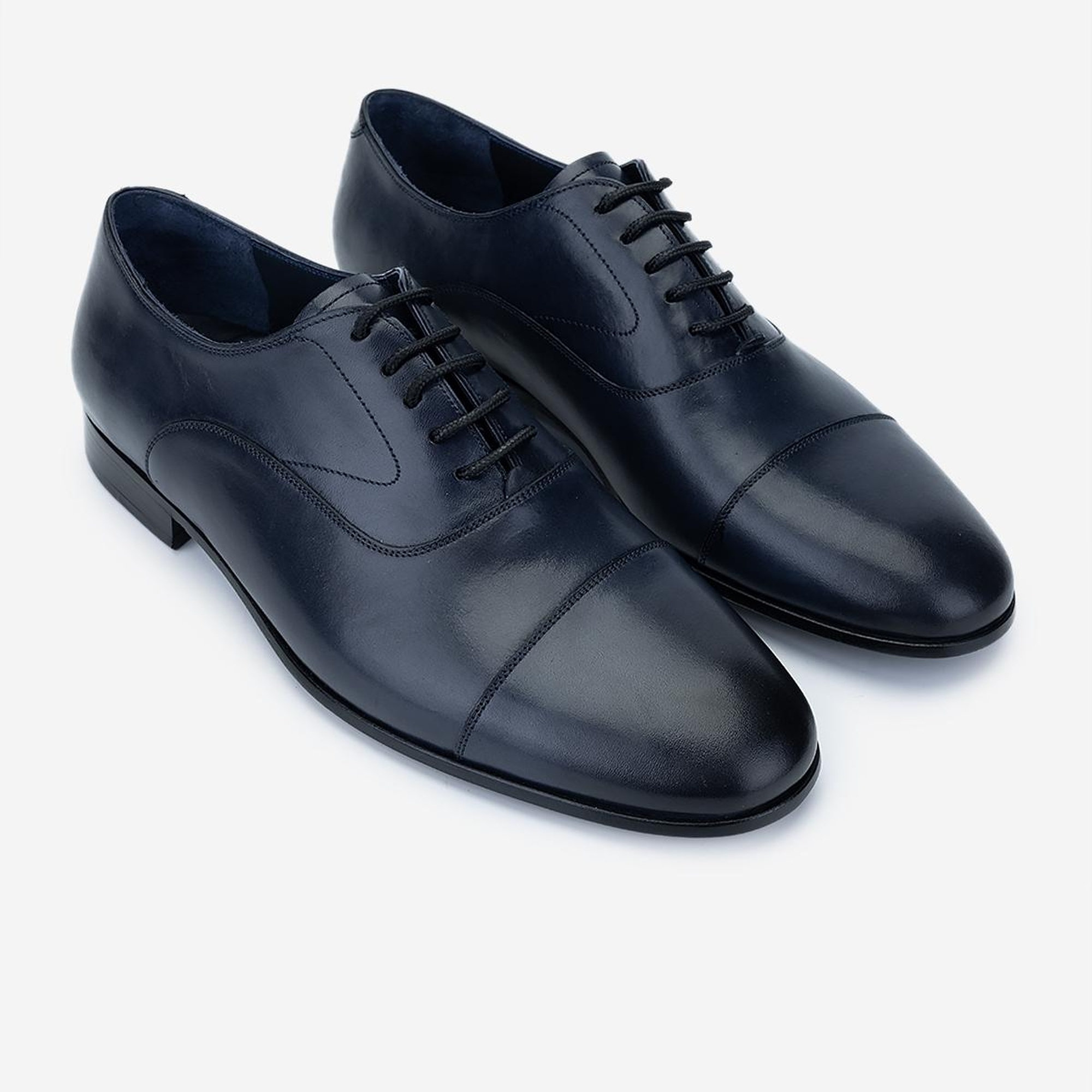 Valmenti Erkek Hakiki Deri Lacivert Klasik Ayakkabı