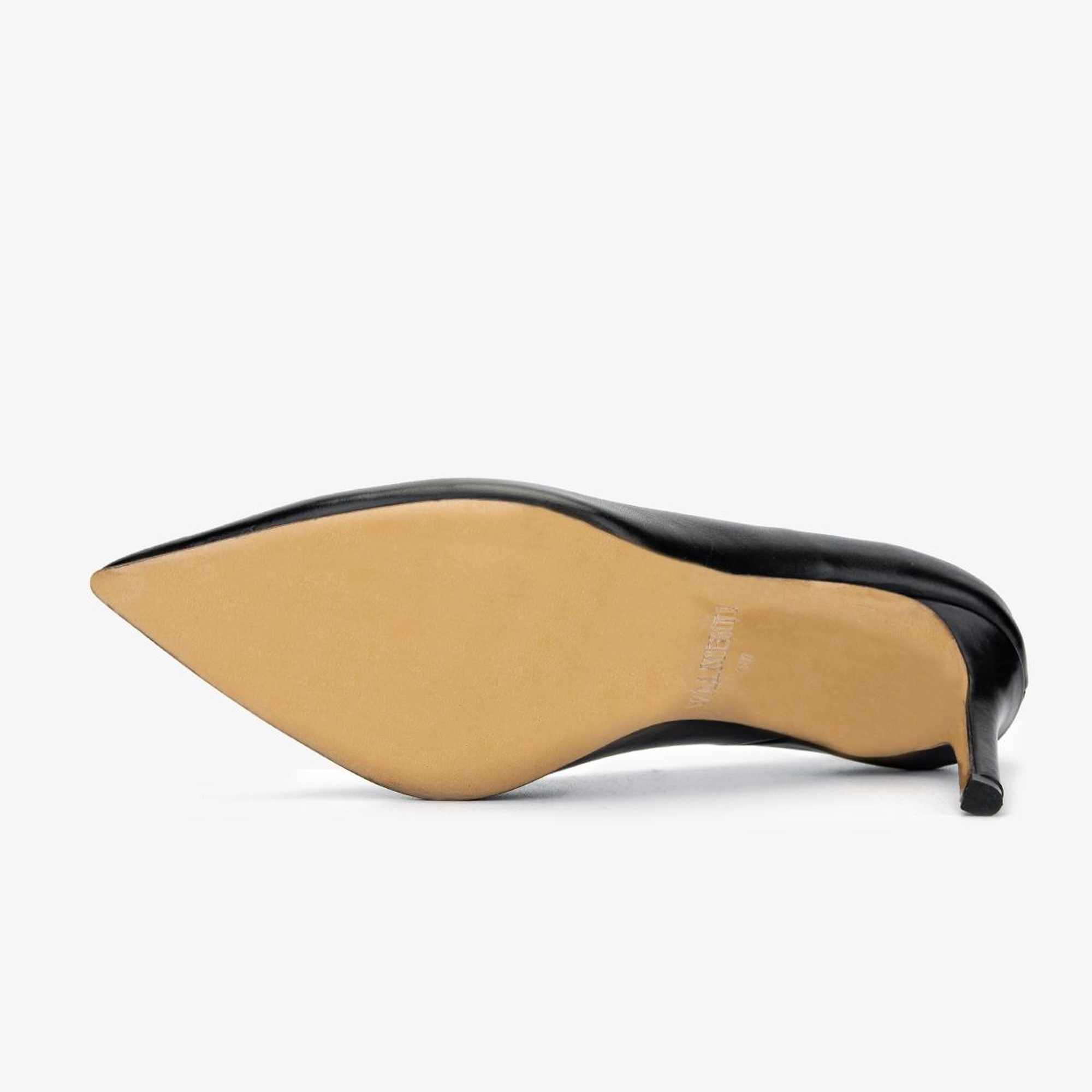 Valmenti Kadın Hakiki Deri Siyah Deri Topuklu Ayakkabı