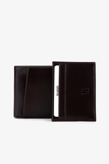  Valmenti Erkek Hakiki Deri Kahverengi Cüzdan Cuzdan