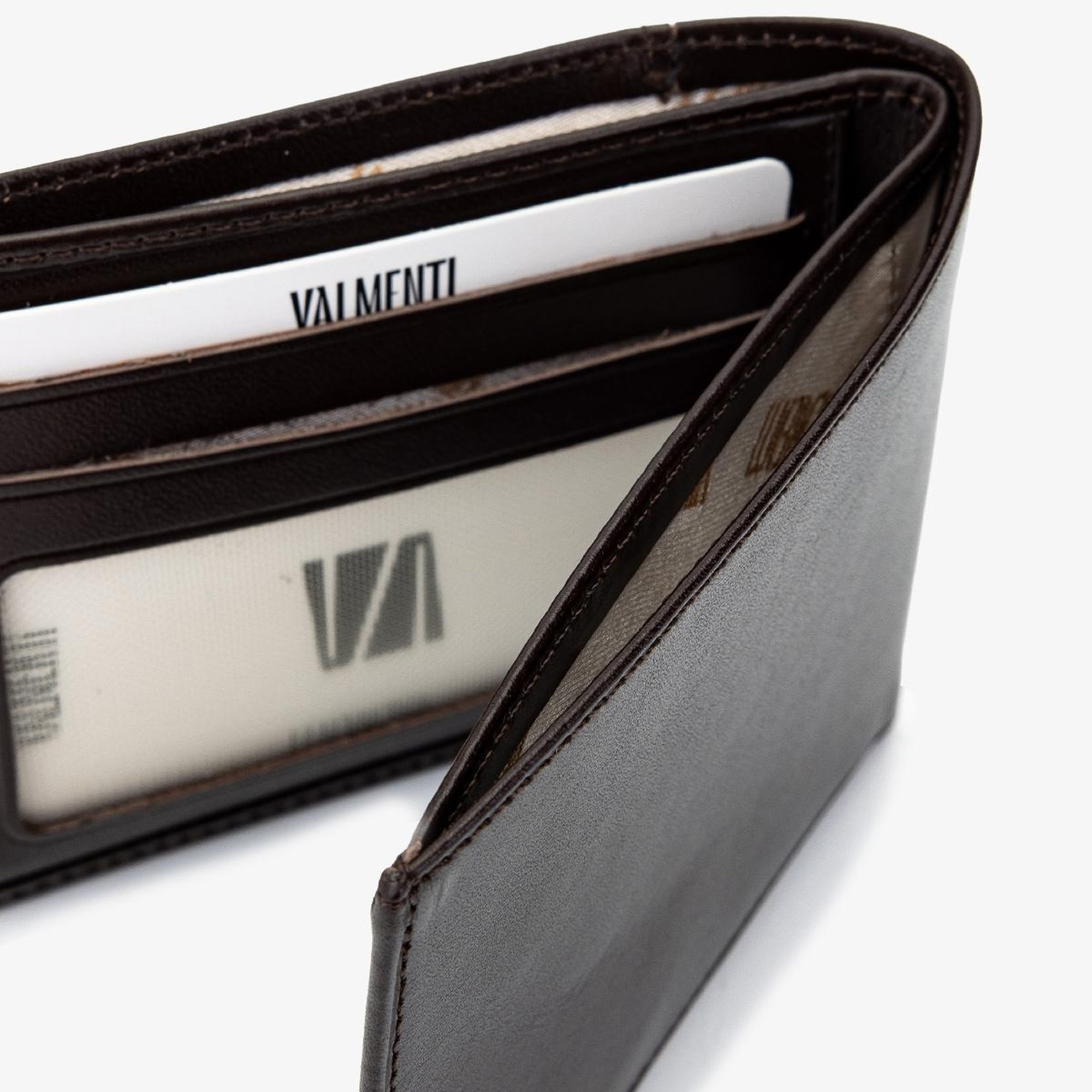 Valmenti Erkek Hakiki Deri Kahverengi Cüzdan Cuzdan