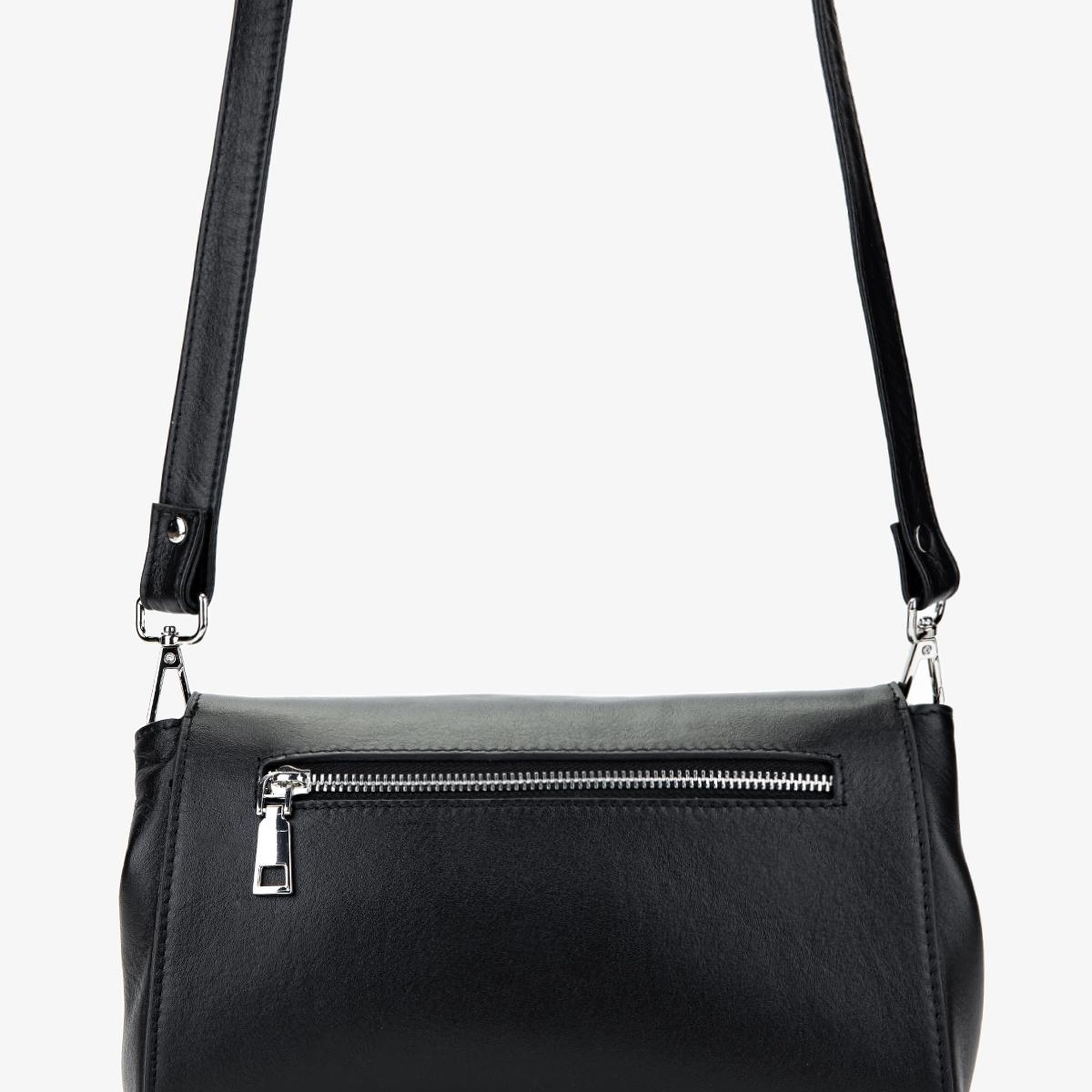 Valmenti Kadın Hakiki Deri Siyah Deri Postacı Çanta