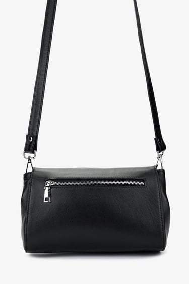  Valmenti Kadın Hakiki Deri Siyah Deri Postacı Çanta