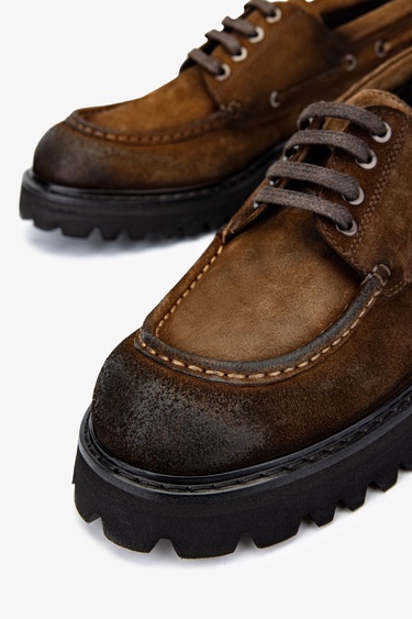  Valmenti Erkek Süet Deri Kahverengi Casual Ayakkabı