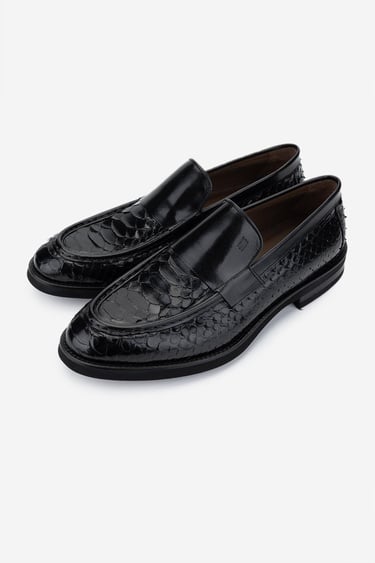  Valmenti Erkek Hakiki Deri Siyah Klasik Ayakkabı