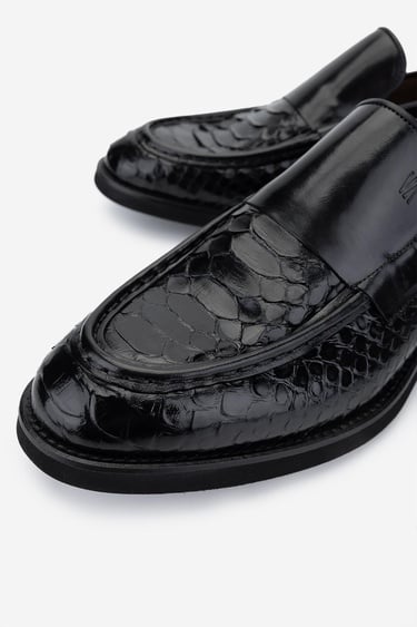  Valmenti Erkek Hakiki Deri Siyah Klasik Ayakkabı