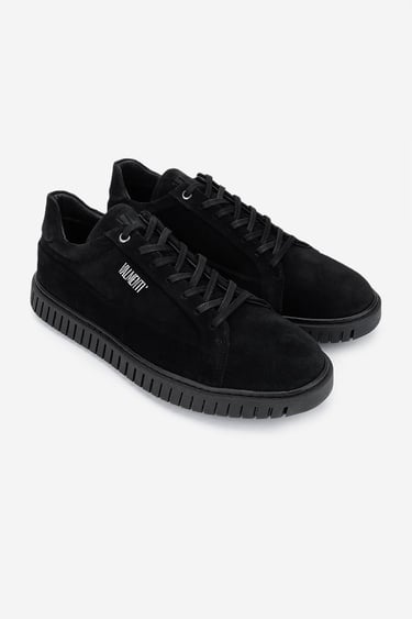  Valmenti Erkek Hakiki Deri Siyah Süet Sneakers & Spor Ayakkabı