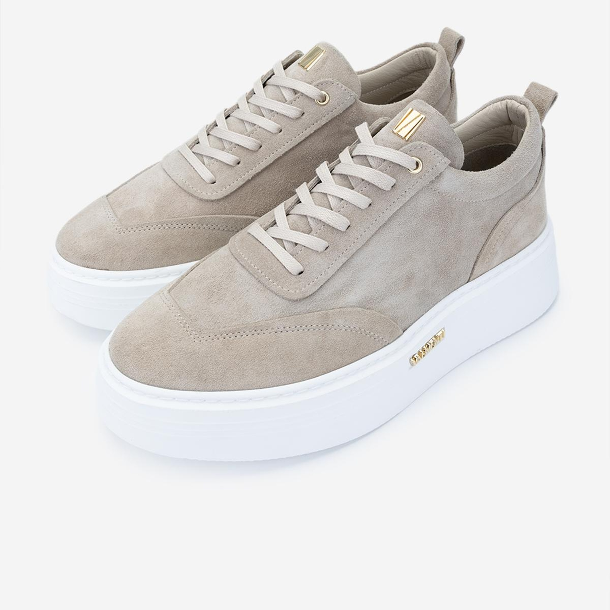 Valmenti Erkek Hakiki Deri Bej Süet Sneakers & Spor Ayakkabı